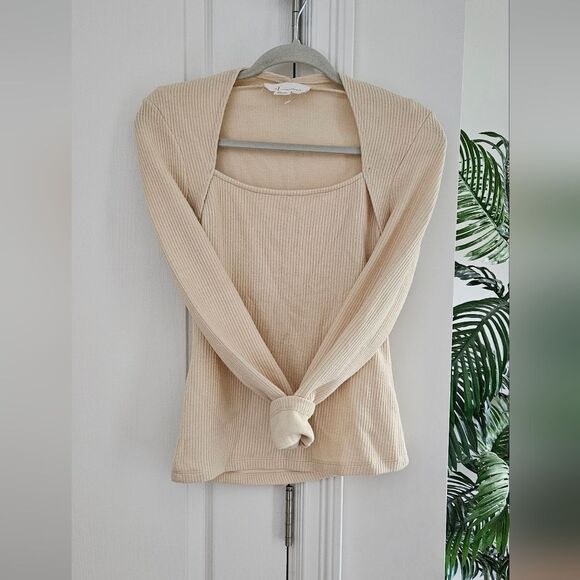 Anthropologie Beige Knit Top - Picture 1 of 3